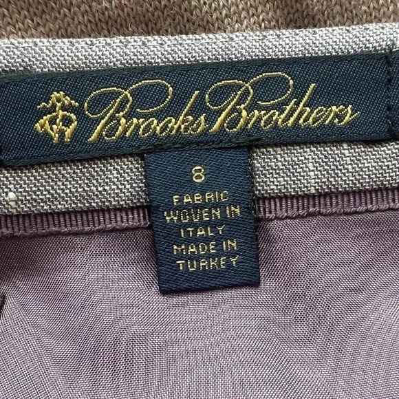 Brooks Brothers Loro Piana Linen Wool Silk blend Lavender pleated skirt 8 Italy‎ - Picture 7 of 14